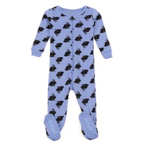 Kinder gefüttert Baumwolle Pyjamas Hase blau