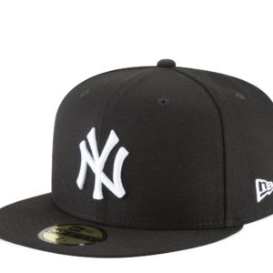 New Era 59Fifty MLB New York Yankees schwarz und weiß basic Einbauhut 11591127 7676488581180