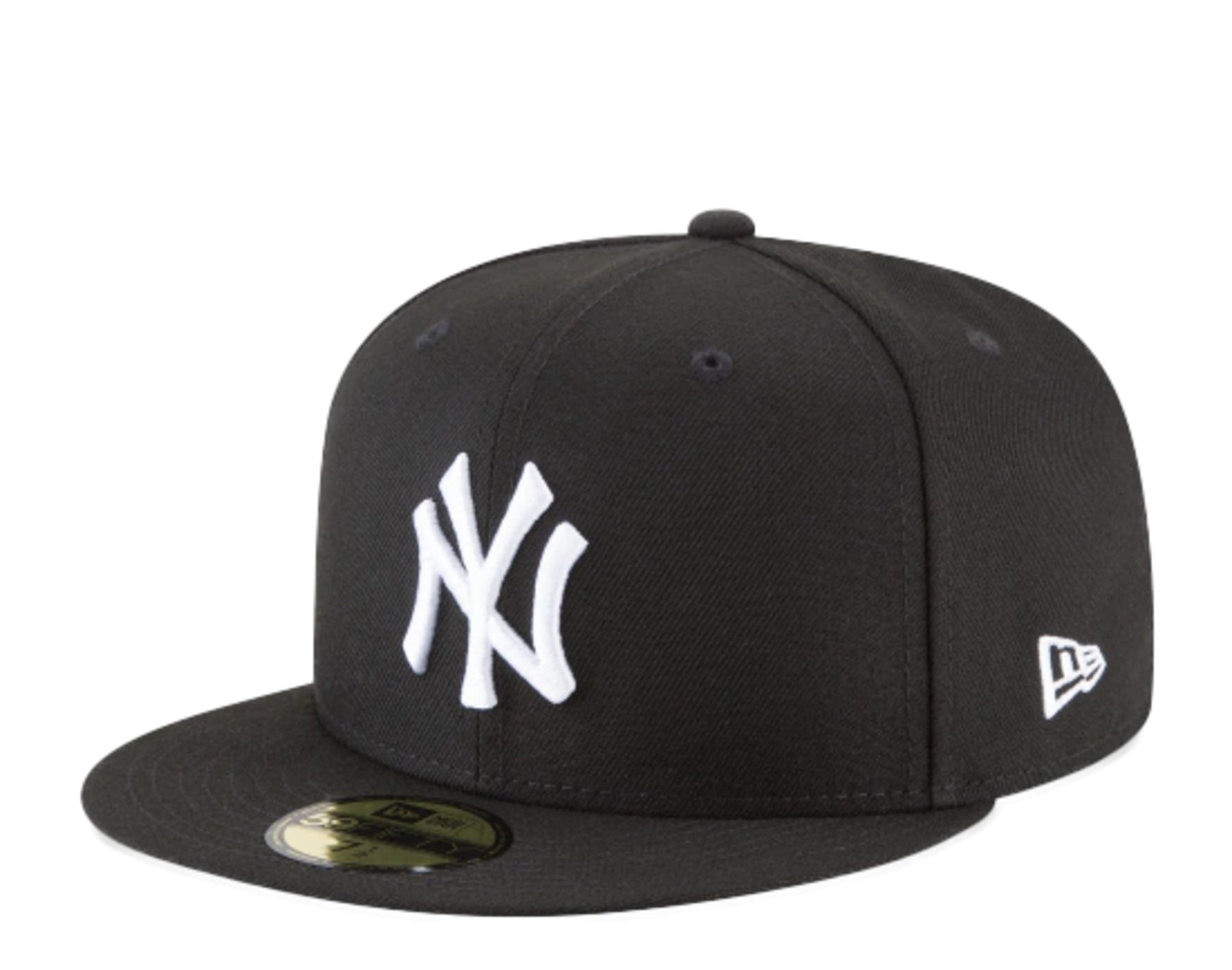 New Era 59Fifty MLB New York Yankees Schwarz und Weiß Basic körpernah Hut 11591127