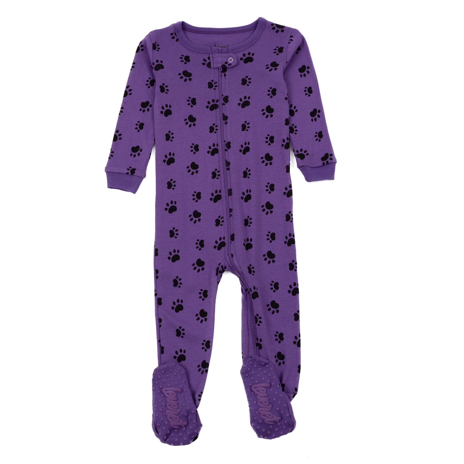 Kinder Fuß Baumwolle Pyjamas Hund Pfote lila
