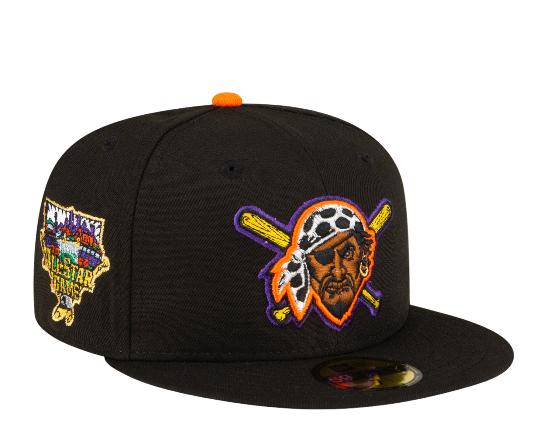 New Era Pittsburgh Pirates 2006 All-Star Spiel 59FIFTY körpernah Schwarz w / Grün UV