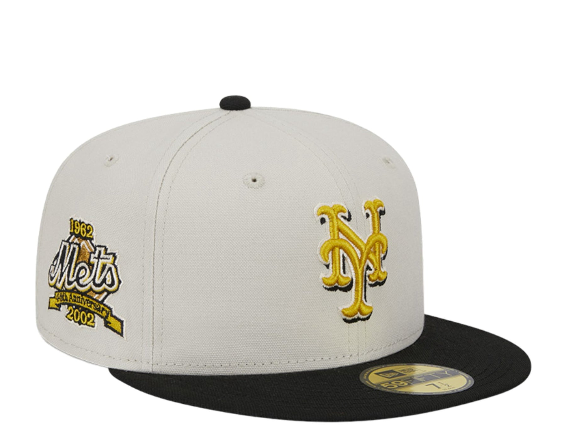 New Era New York Mets Zwei Ton Stein 59FIFTY körpernah – Stein / Schwarz-Grau UV