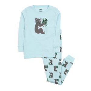 Kinder zwei Stück Baumwolle Pyjamas Koala blau