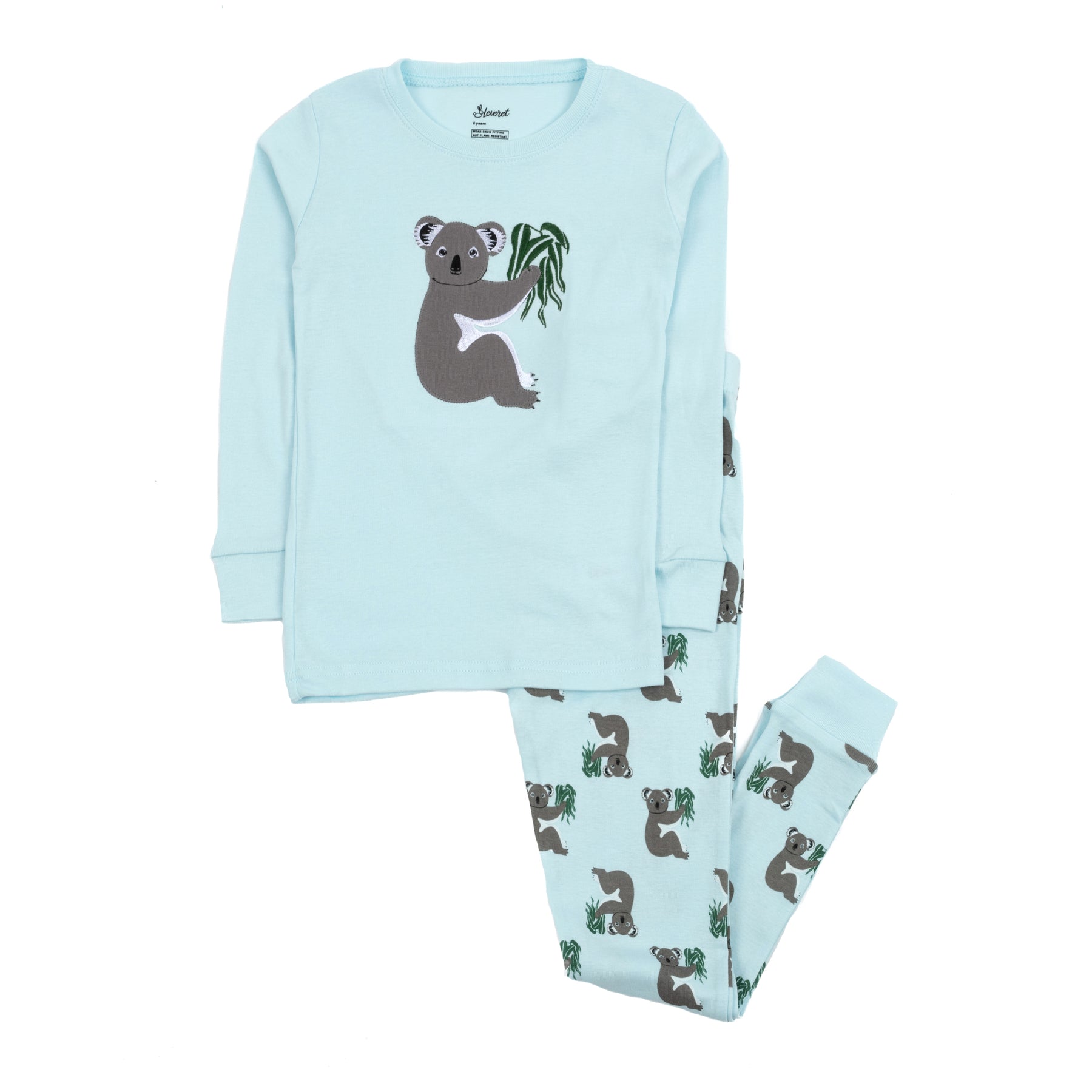 Kinder Zweiteiliger Pyjama aus Baumwolle Koala Blau