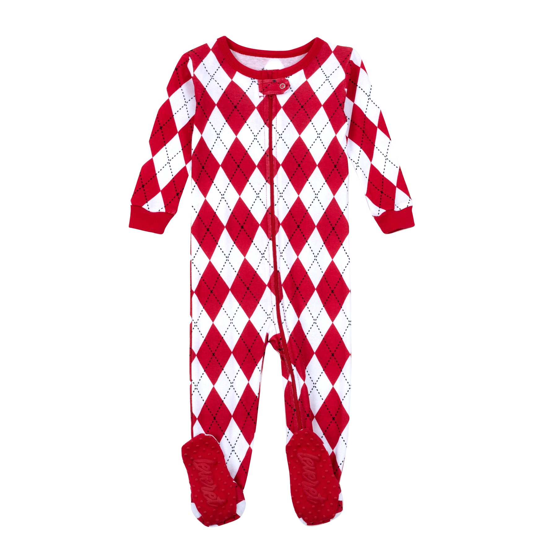 Weihnachten Kinder Fuß Baumwolle Pyjamas Argyle