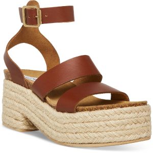 Kelton Leder Knöchelriemen Plattform Sandalen