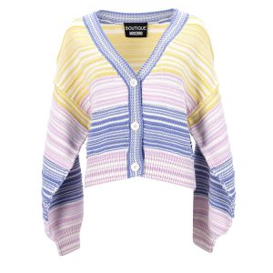 Boutique Moschino Strickjacke aus mehrfarbiger Baumwolle