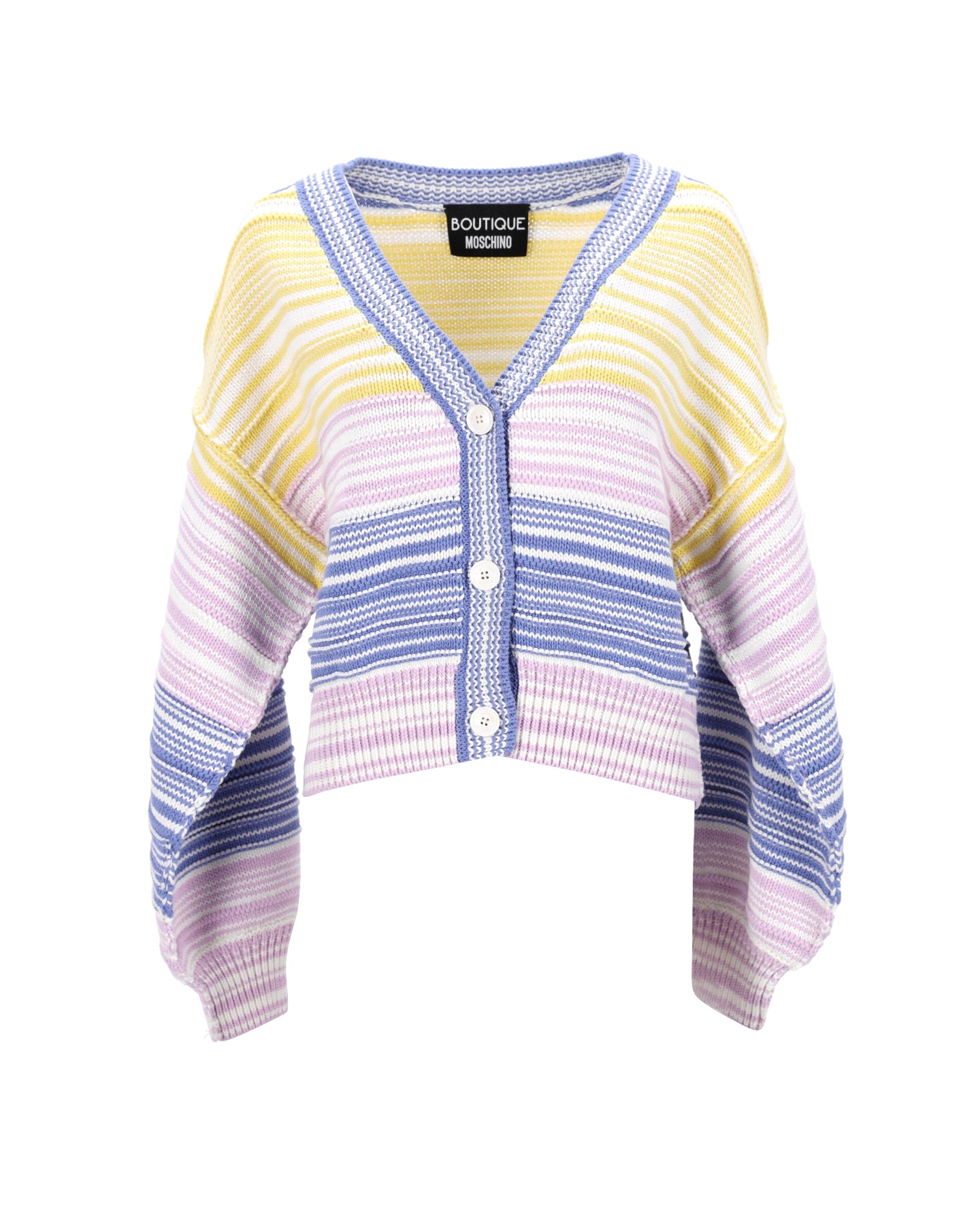 Boutique Moschino Strickjacke aus mehrfarbiger Baumwolle