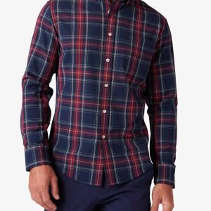 City Flanell Hemd in Marine Tartan