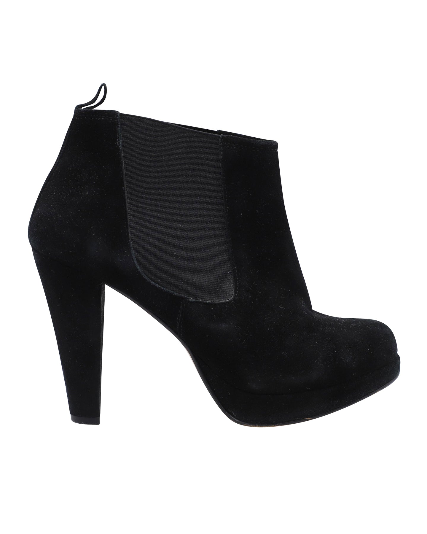 Ganni Fiona Chelsea Stiefeletten aus schwarzem Wildleder
