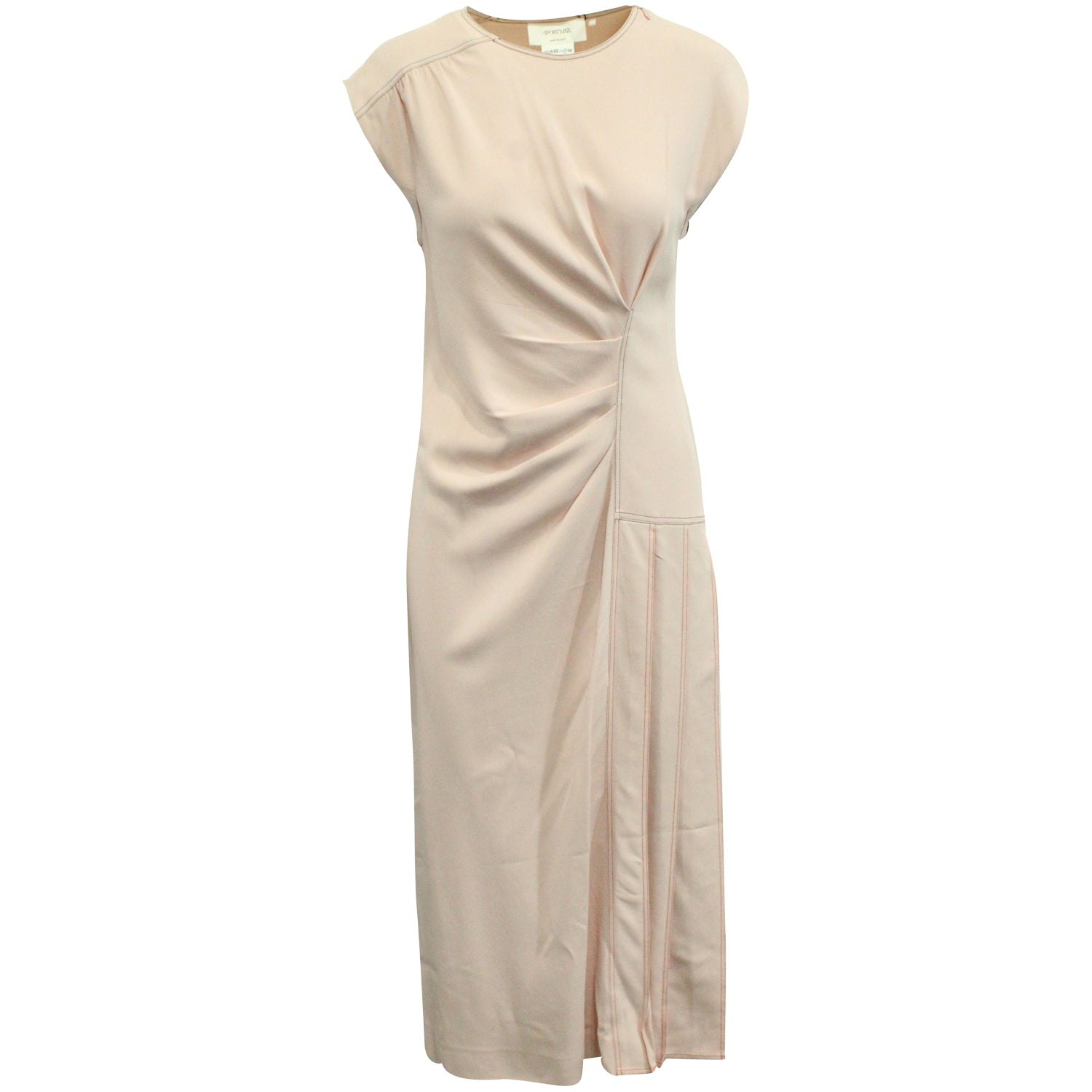 Sportmax Midikleid mit Plissee in rosa Viskose