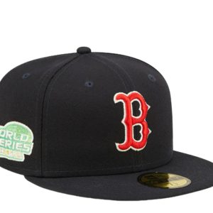 New Era Boston roter Sox Zitrus Pop 59FIFTY eingebaute Marine/gelb uv 60288291 7676491038780
