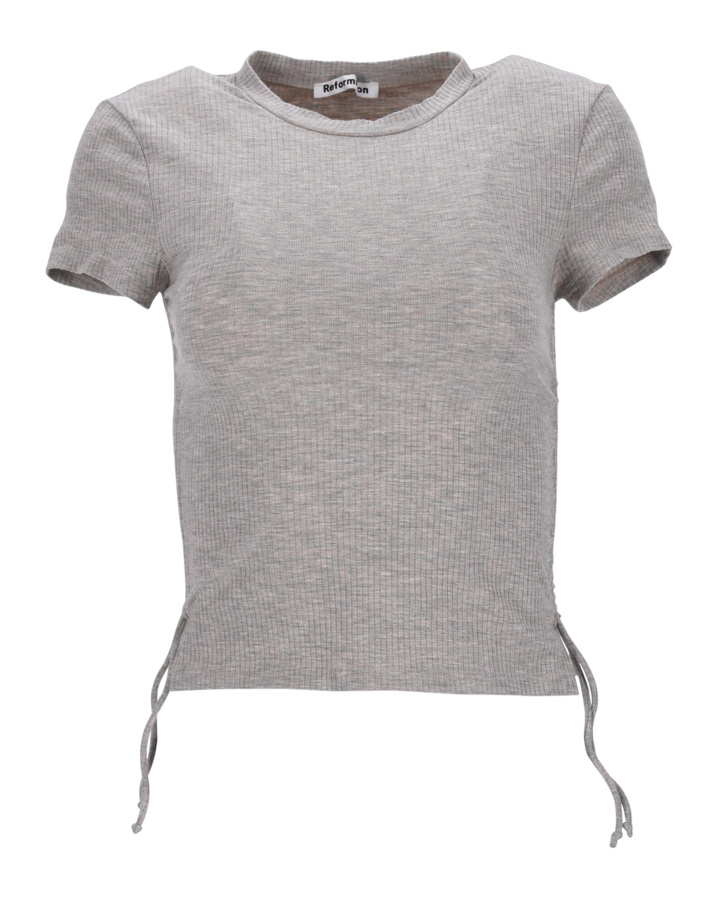 Reformation T-Shirt aus Baumwolle in Schwarz