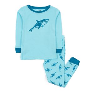 Kinder zwei Stück Baumwolle Pyjamas Haie