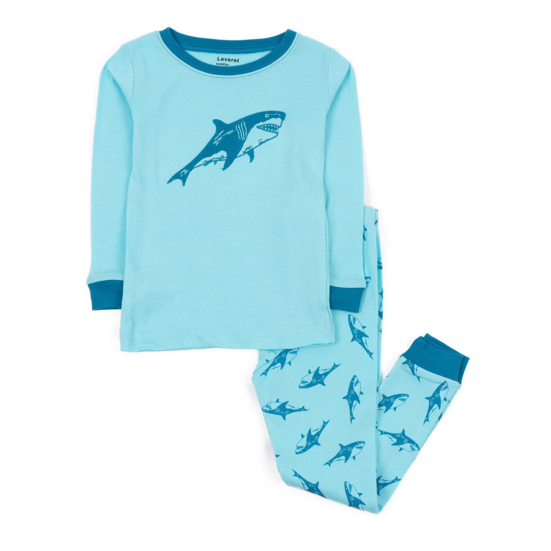 Kinder Zwei Stück Baumwolle Pyjamas Haie