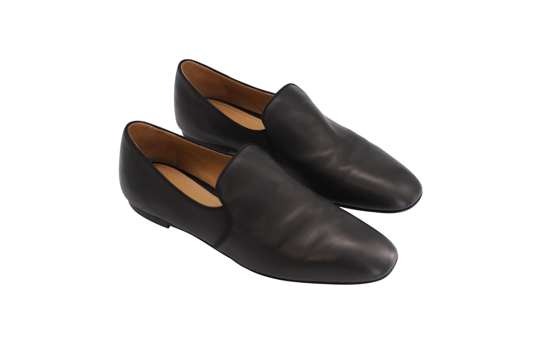 The Row Alys Loafer aus schwarzem Kalbsleder