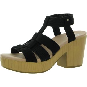 Blossom Imitat Plateausandalen aus Wildleder