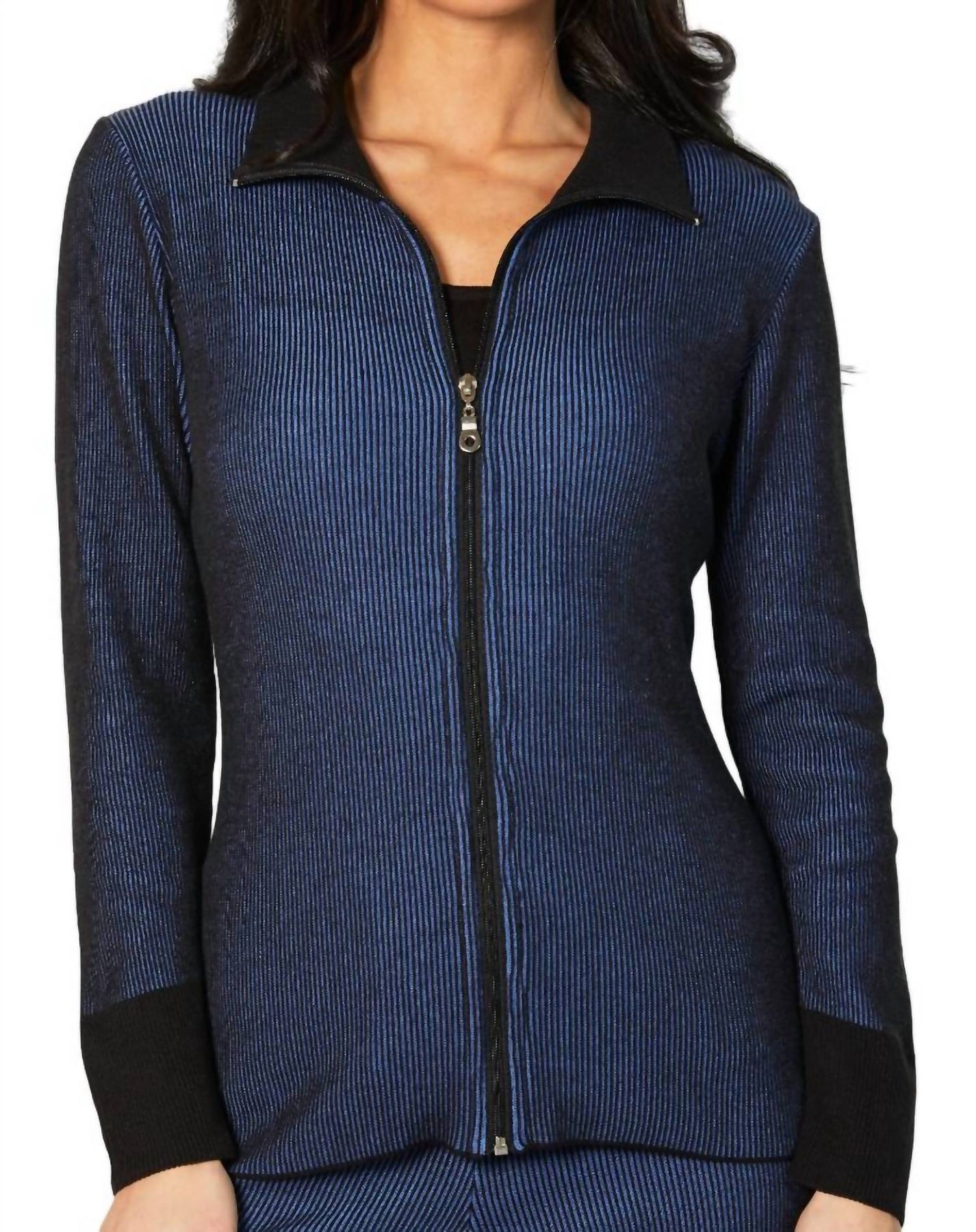 Two Tone Strickjacke mit Rippenmuster im Kadett