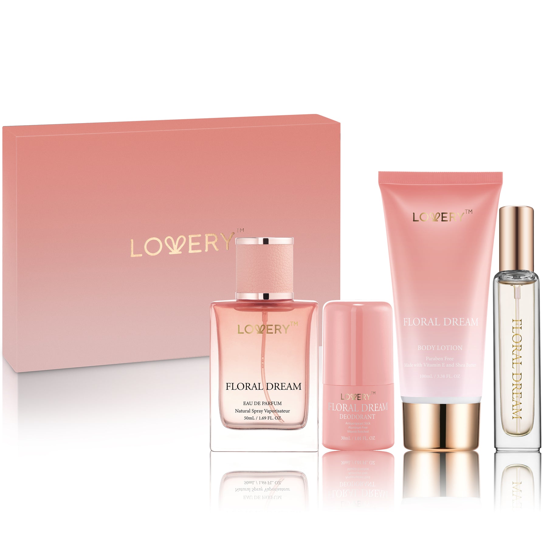 5-Pc. Blumenmuster Dream Gift Set with Eau de Parfum, Deodorant, Lotion & Köln