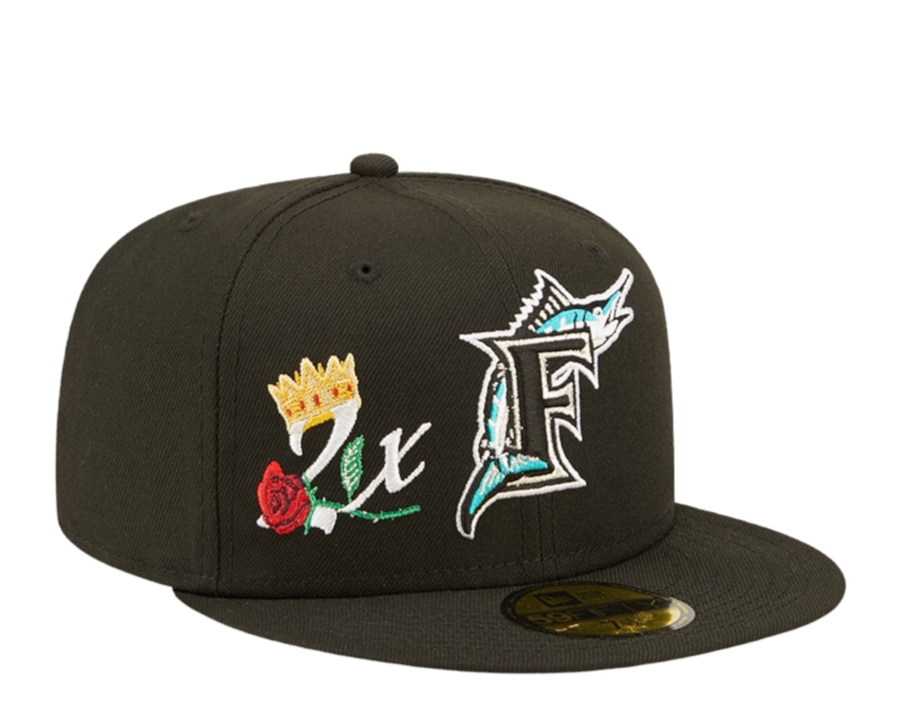 New Era 59Fifty MLB Florida Marlins 2X Champs Schwarz Einbauhut 60243486