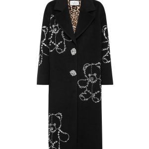 Wolle Tuch Oversize Mantel Castoni Teddybär