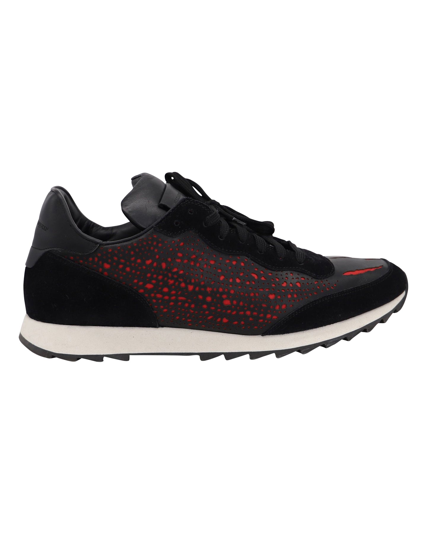 Alexander Mcqueen Larry Sneaker aus Veloursleder mit schwarzem Muster