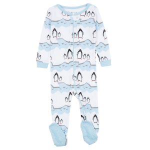 Weihnachten Kinder Fuß Baumwolle Pyjamas Pinguin
