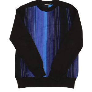 Balmain Tonal Stripe Sweatshirt aus mehrfarbiger Baumwolle