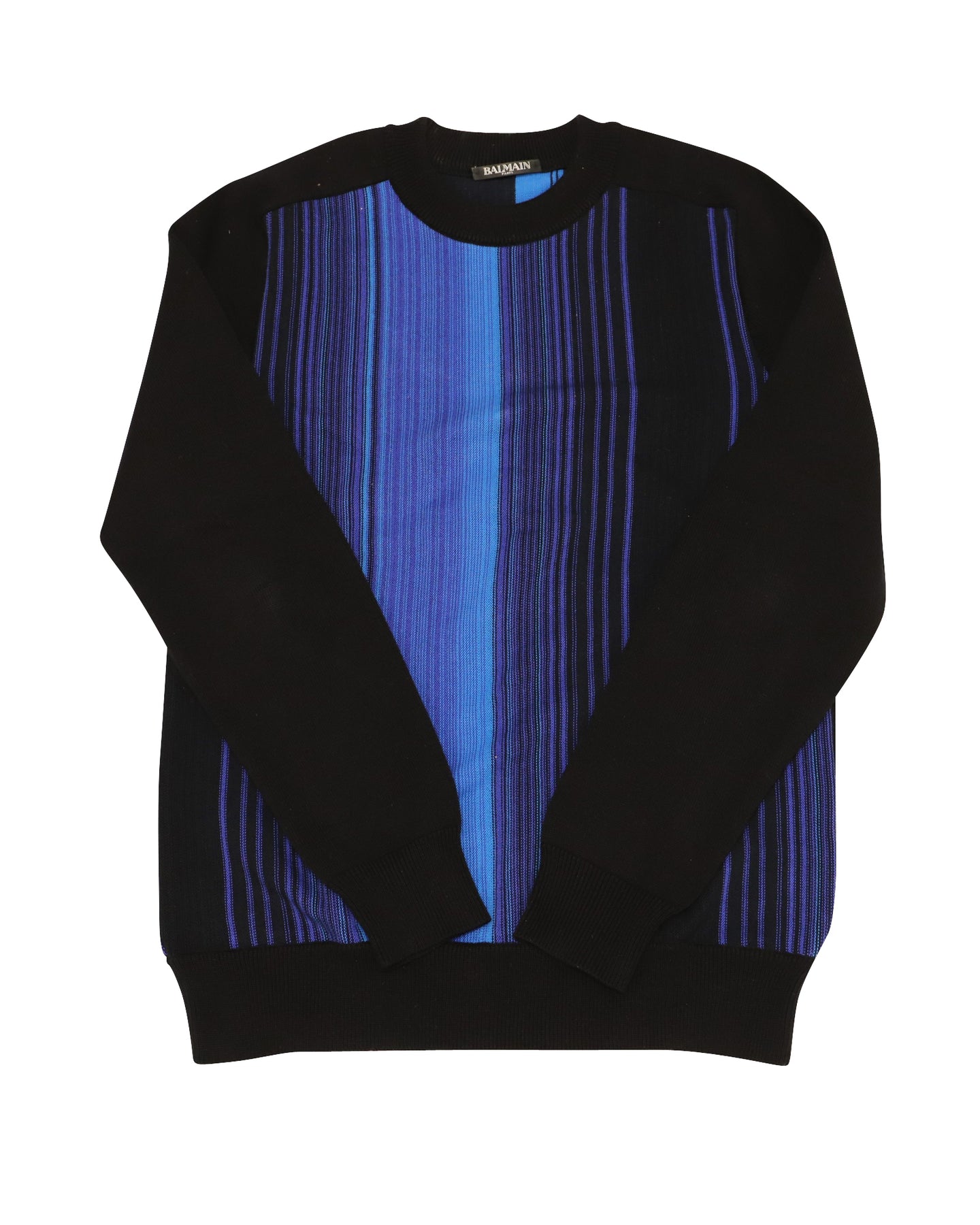 Balmain Tonal Stripe Sweatshirt aus mehrfarbiger Baumwolle 7766485401660