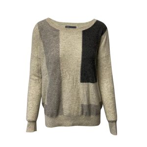 Vince Colorblock Pullover aus mehrfarbigem Kaschmir
