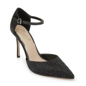 Jailene Satin Rhinestone Pointed Toe Absatz