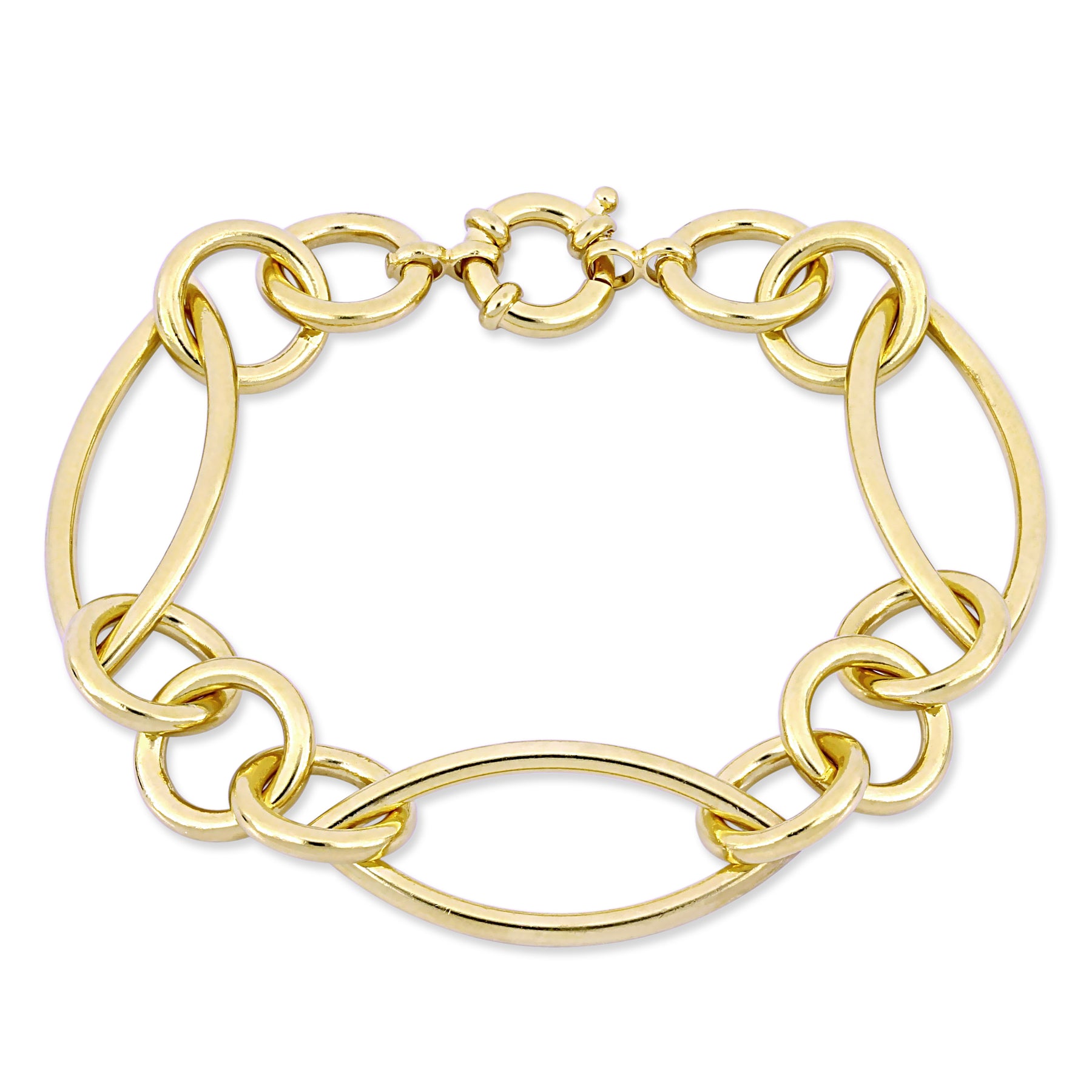Mimi & Max Link Armband aus vergoldetem Sterling Silber – 8 Zoll