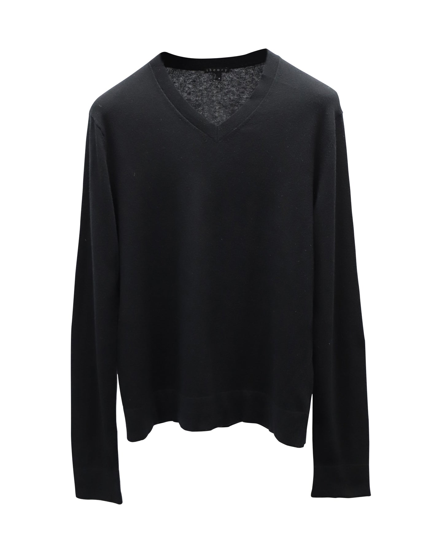 Theory Pullover mit V-Ausschnitt aus schwarzem Kaschmir