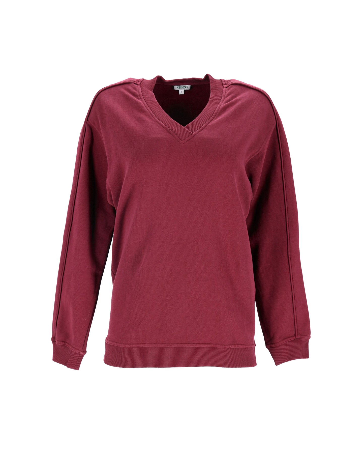 Kenzo Zurück Logo Pullover aus Baumwolle Burgund
