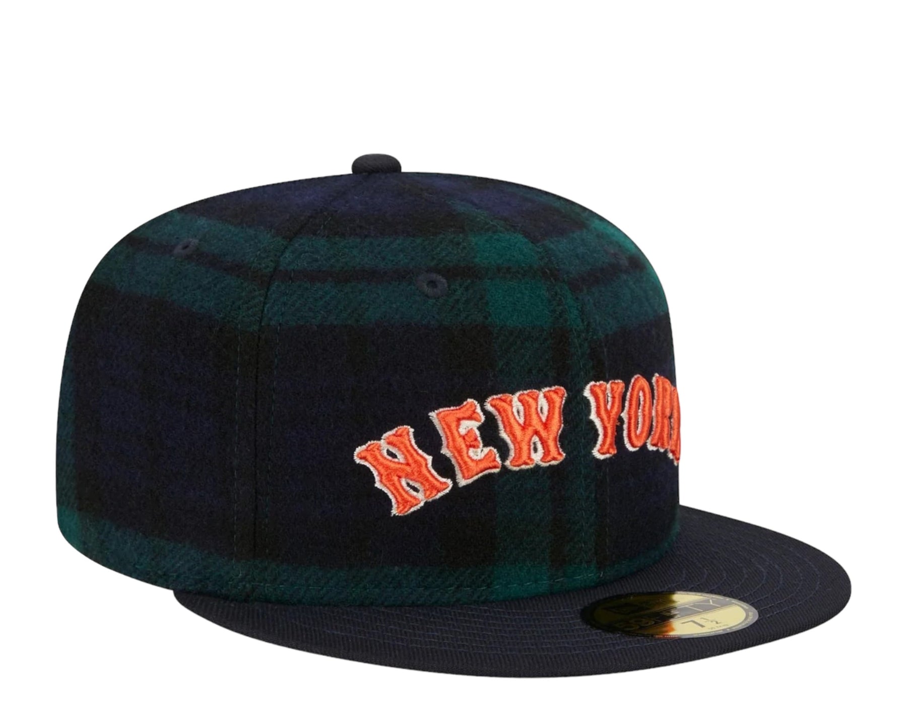 New Era New York Mets Kariert 59FIFTY körpernah – Grün/Marine