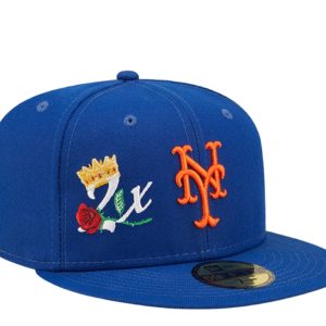 New Era 59Fifty MLB New York Mets 2X Champs Royal blau montiert Hut 60243488 7676489138236