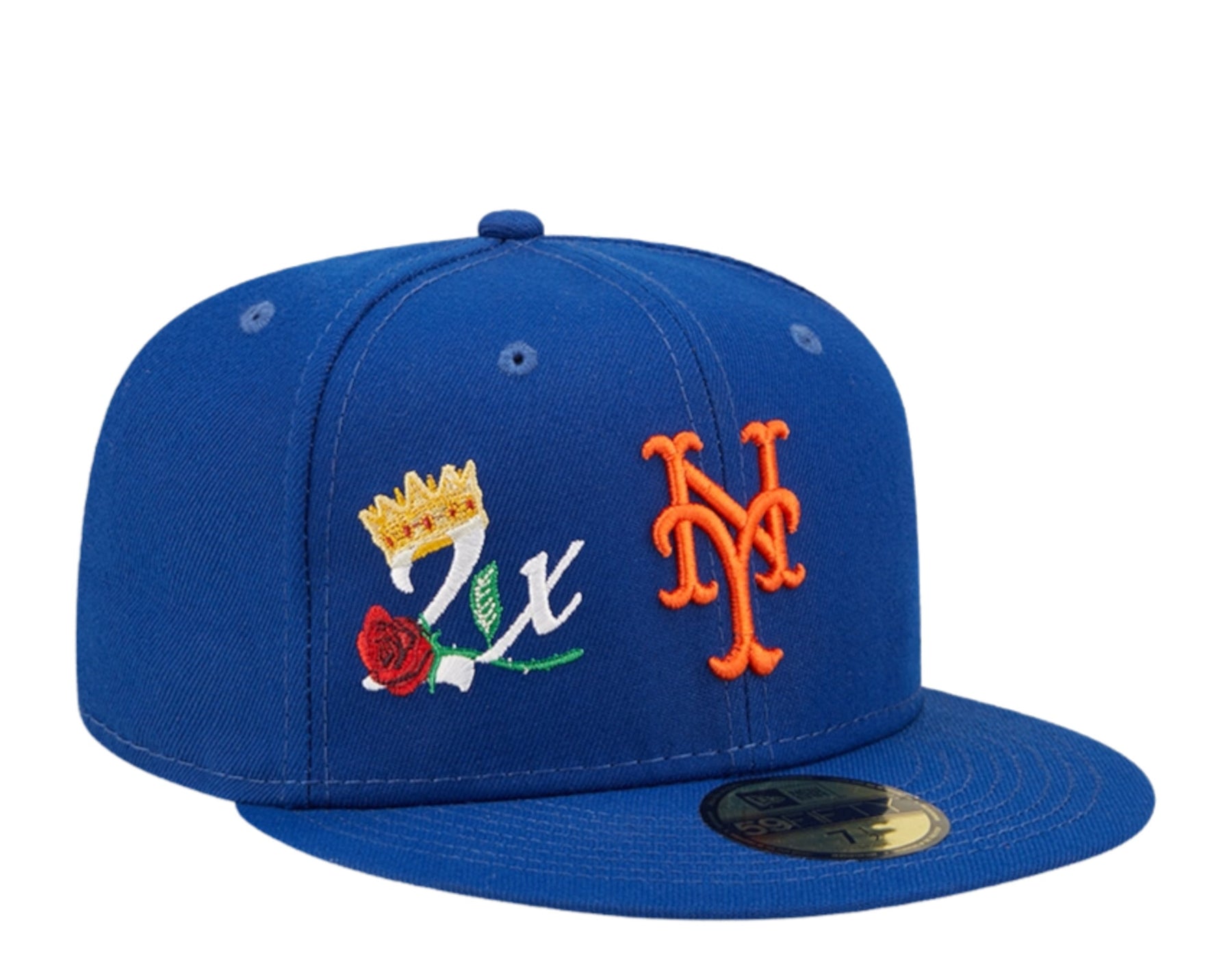 New Era 59Fifty MLB New York Mets 2X Champs Royal Blau Einbaumütze 60243488