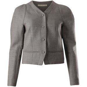 Balenciaga Maßgeschneiderte Puff Ärmeljacke aus grauer Wolle