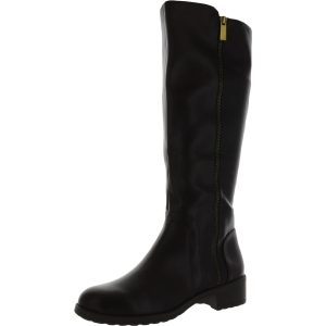 GARRIGAN Kunstleder Reißverschluss kniehohe Stiefel
