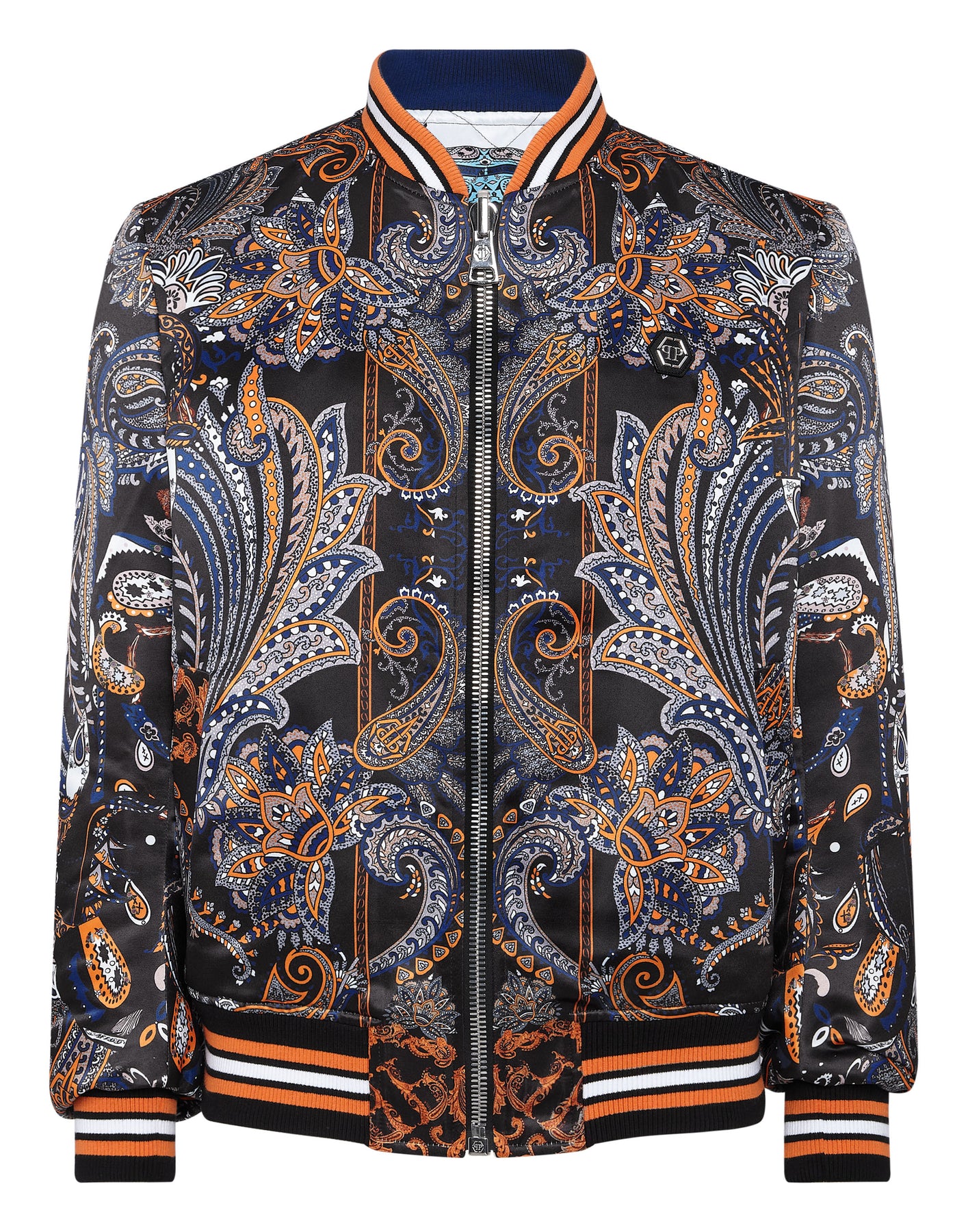 Seidensatin Bomber Paisley Foulard