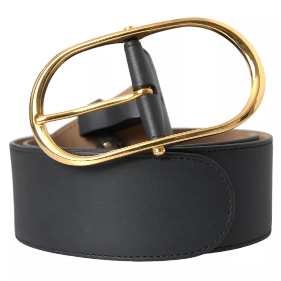 Dolce & Gabbana Leder oval Metall Schnalle Damen Gürtel