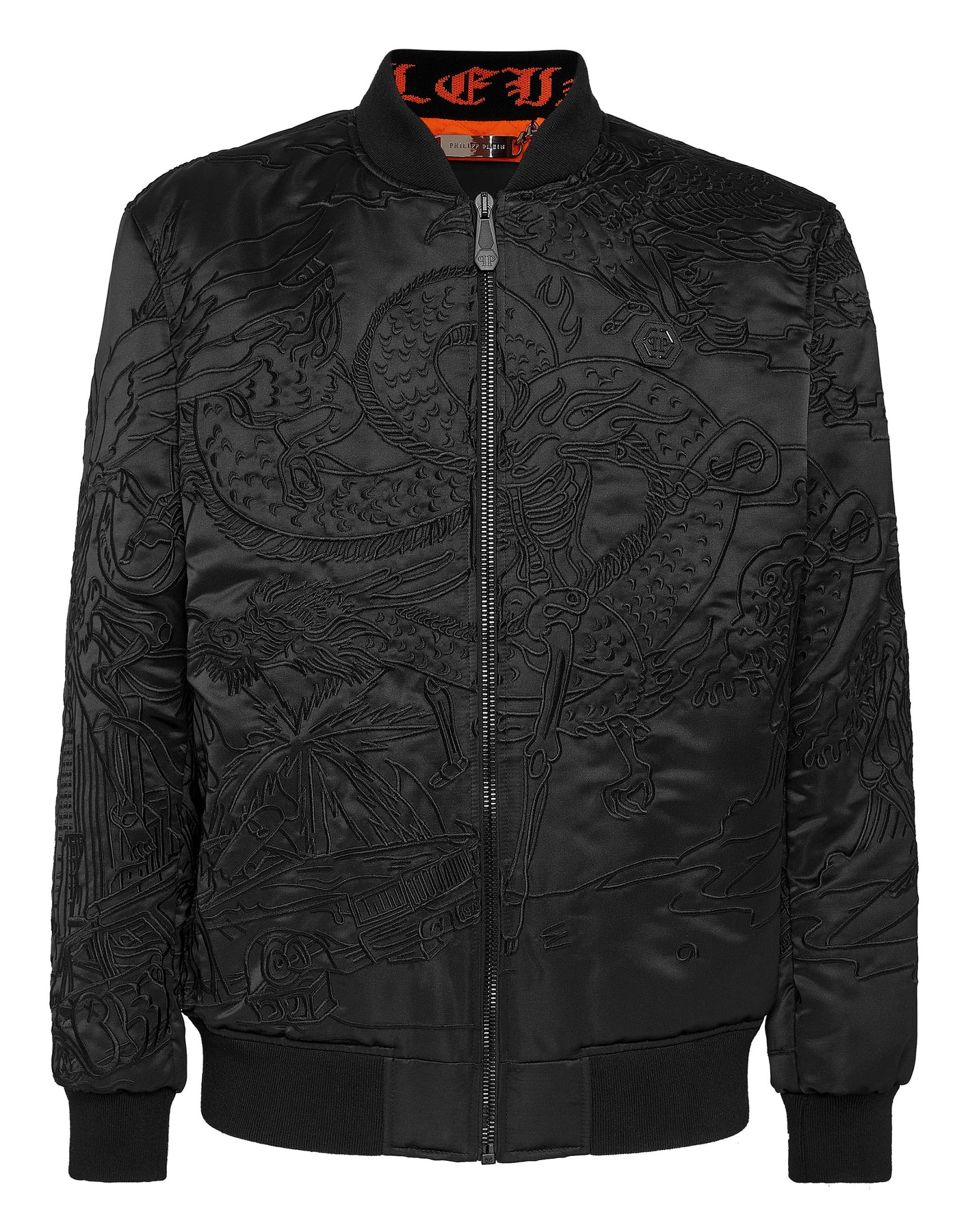 Satin Bomber Skelett Tattoo