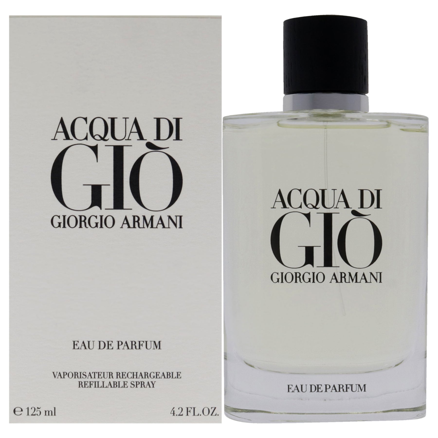 Acqua Di Gio von Giorgio Armani for Men – 4.2 oz Eau de Parfum Spray (nachfüllbar)
