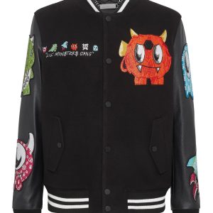 Varsity Bomber Monster mit Kristallen