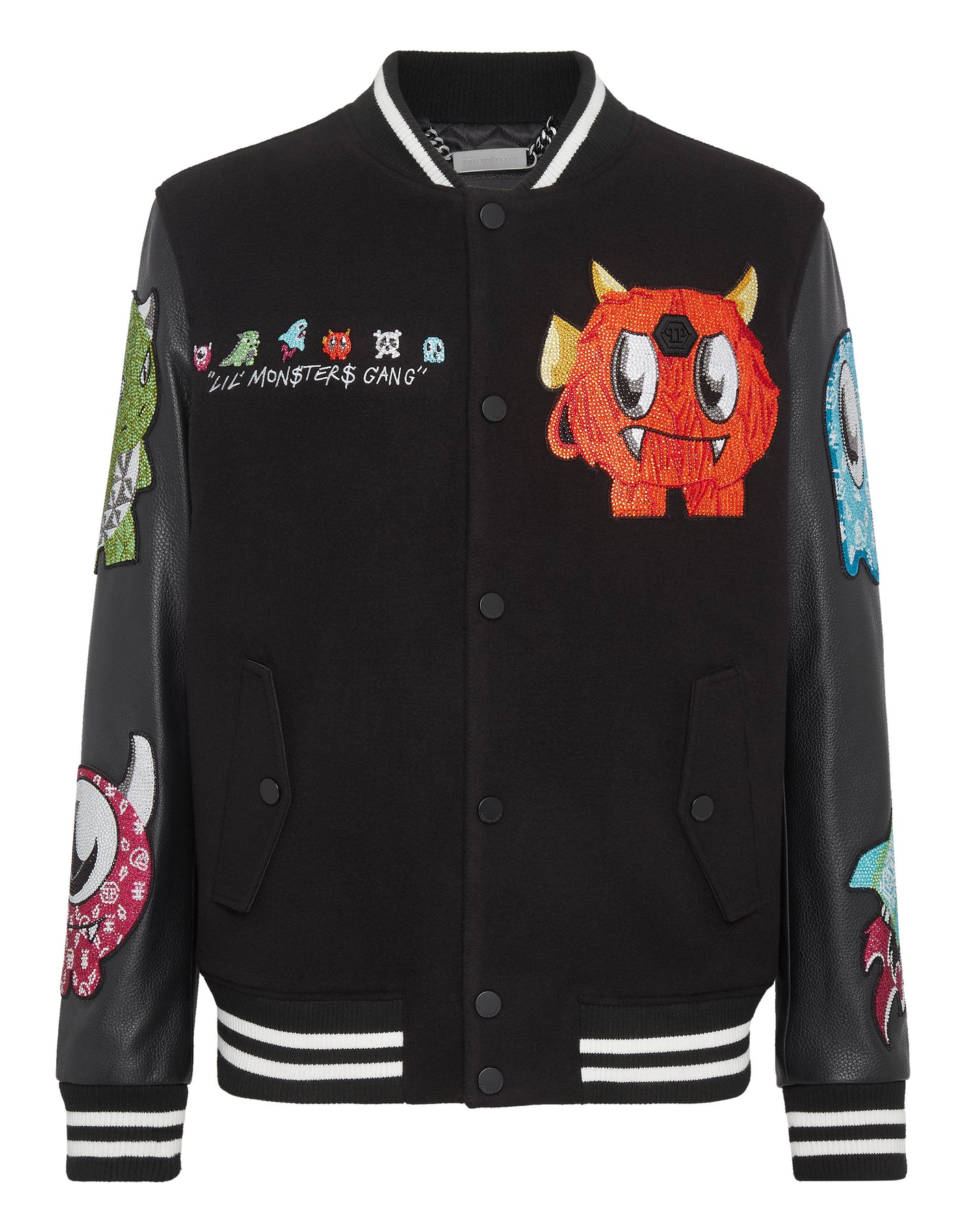 Varsity Bomber Monster mit Kristallen