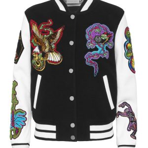 College Bomber Leder Ärmel Tattoo Patches 7676513550396