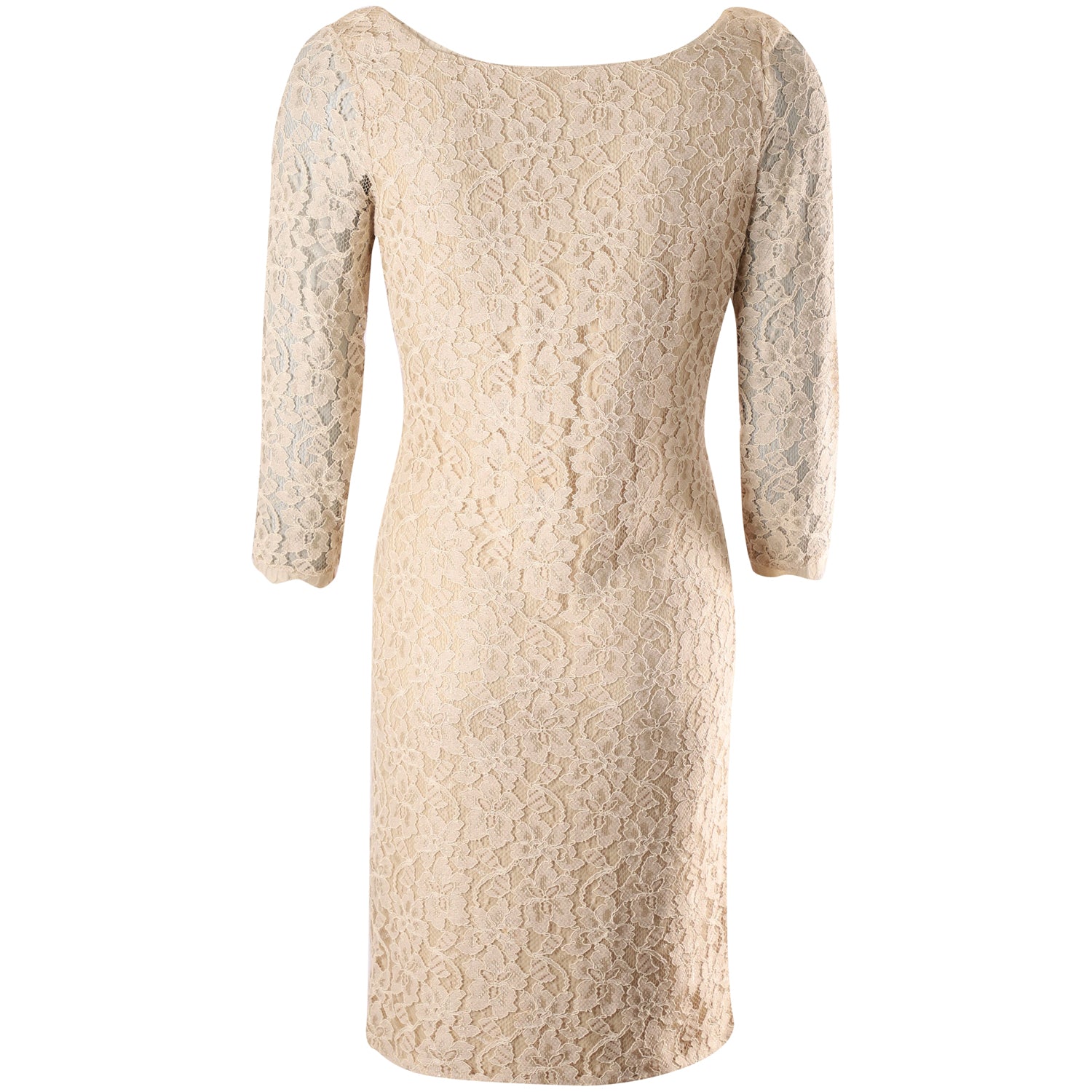 Diane Von Furstenberg Langes Kleid aus Zarita-Spitze in Beige Viskose