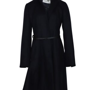 Sportmax Malia Belted Mantel in Mitternacht blau Wolle 7766518300732