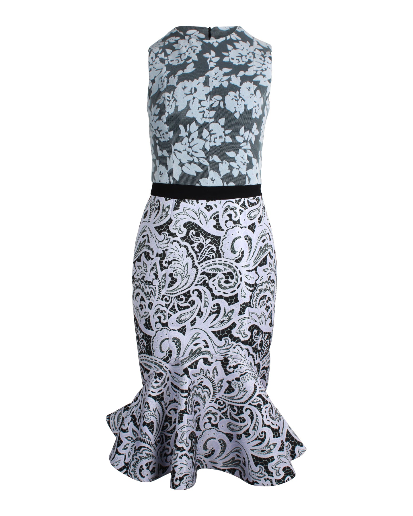 Mary Katrantzou Kleid mit Blumenmuster aus hellblauem Polyester