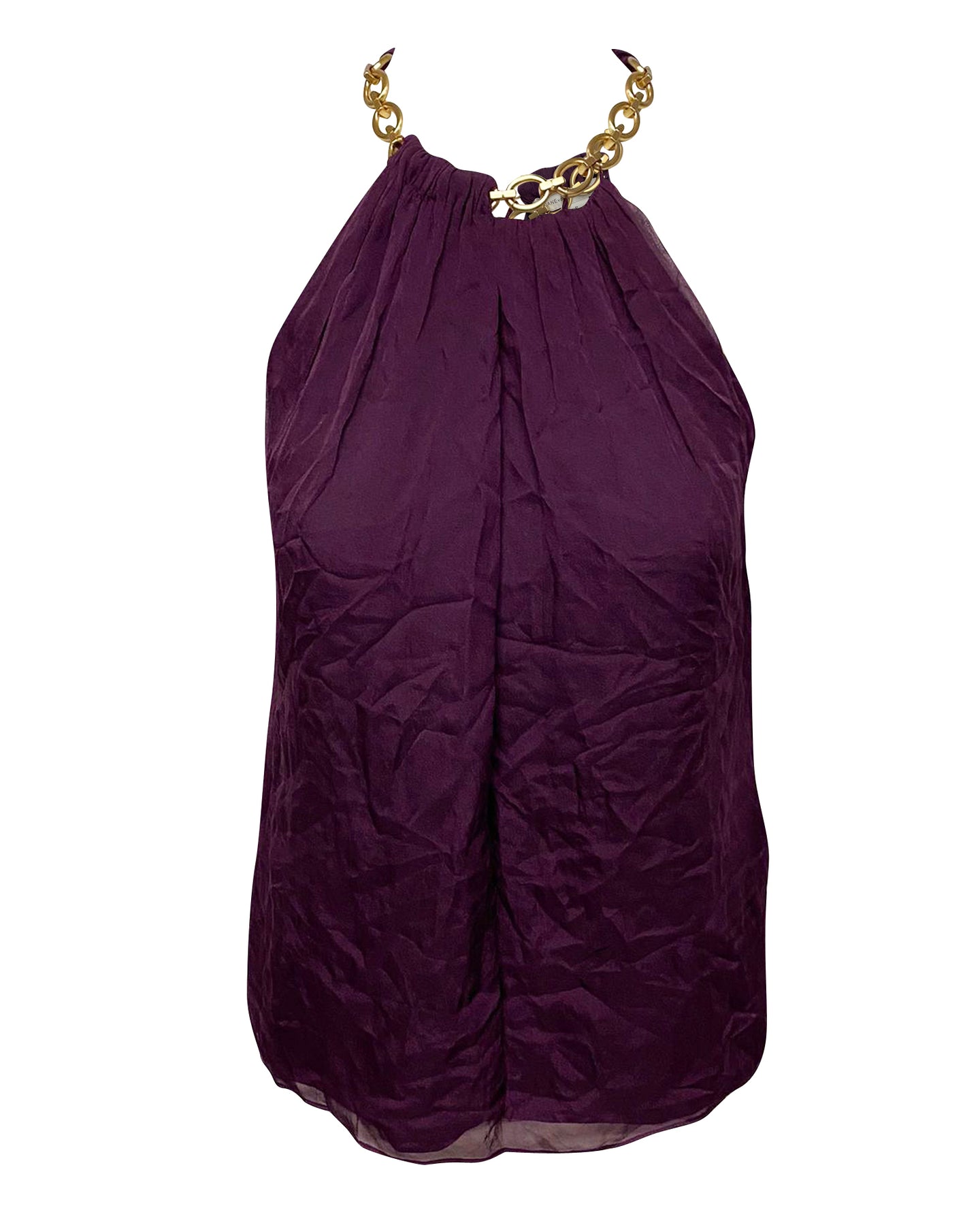 Diane von Furstenberg Neckholder mit Kette aus purpurroter Seide